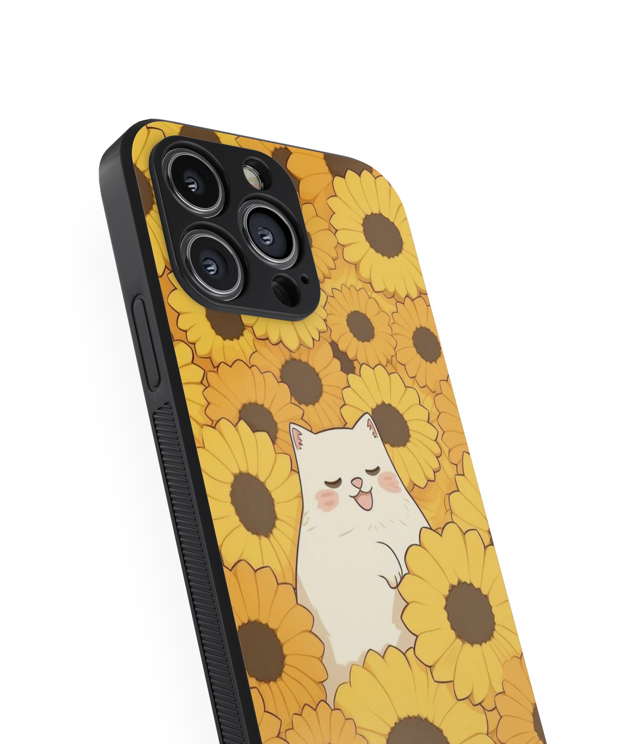 Cat In Flower Hybrid Metal TPU Case