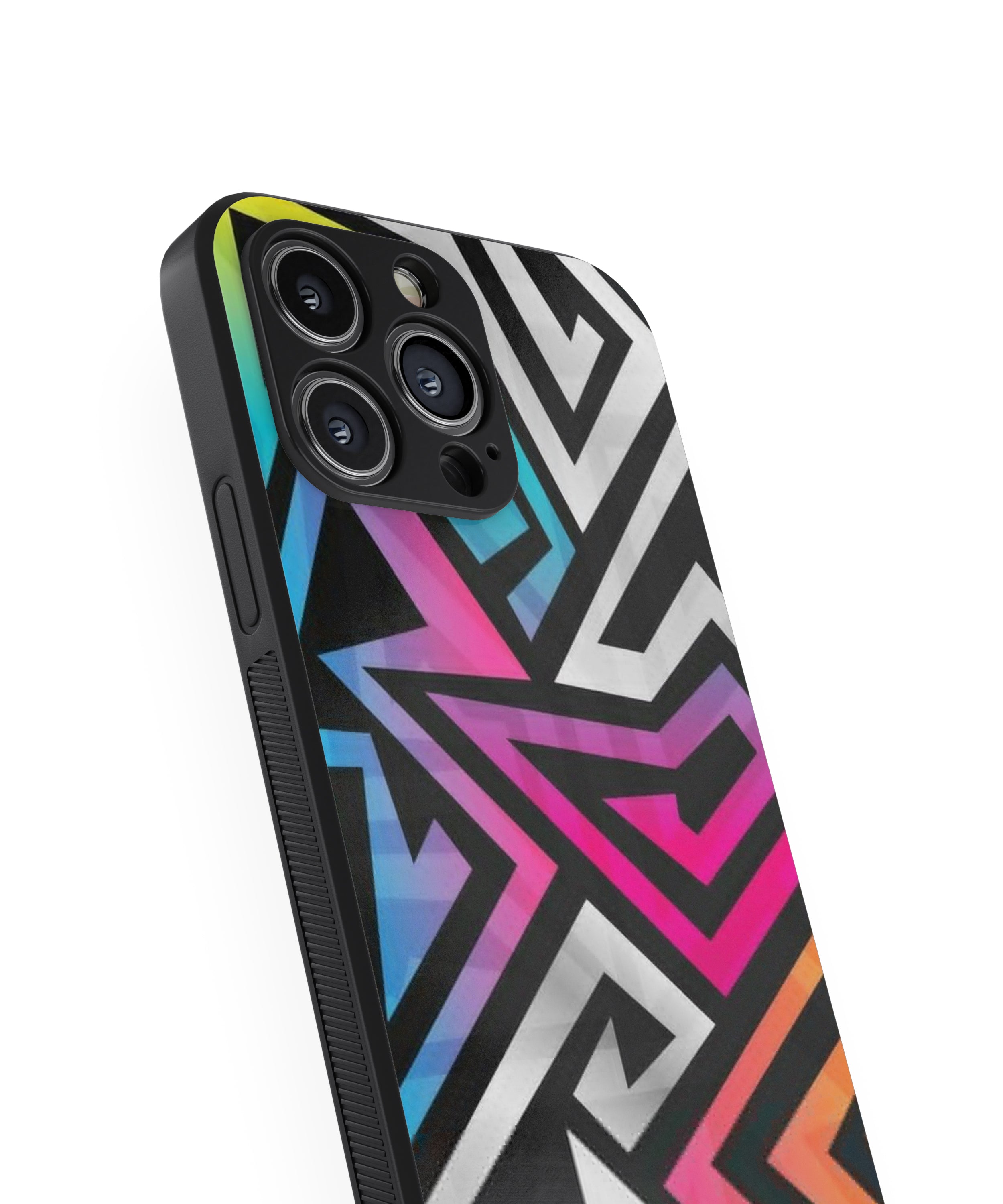 Psychedelic Colour Pattern Hybrid Metal TPU Case