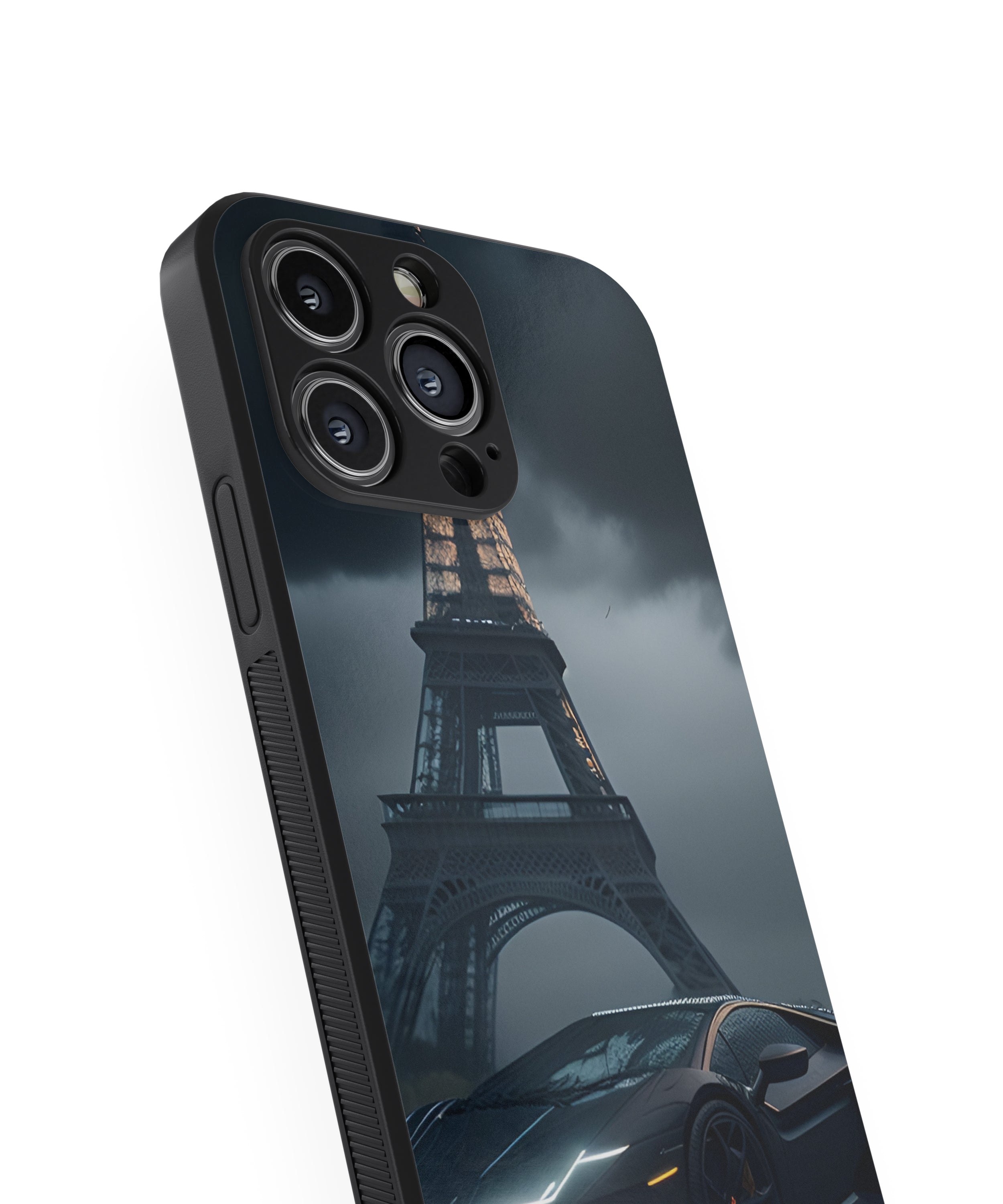 Eiffel Tower Lamborghini Hybrid Metal TPU Case