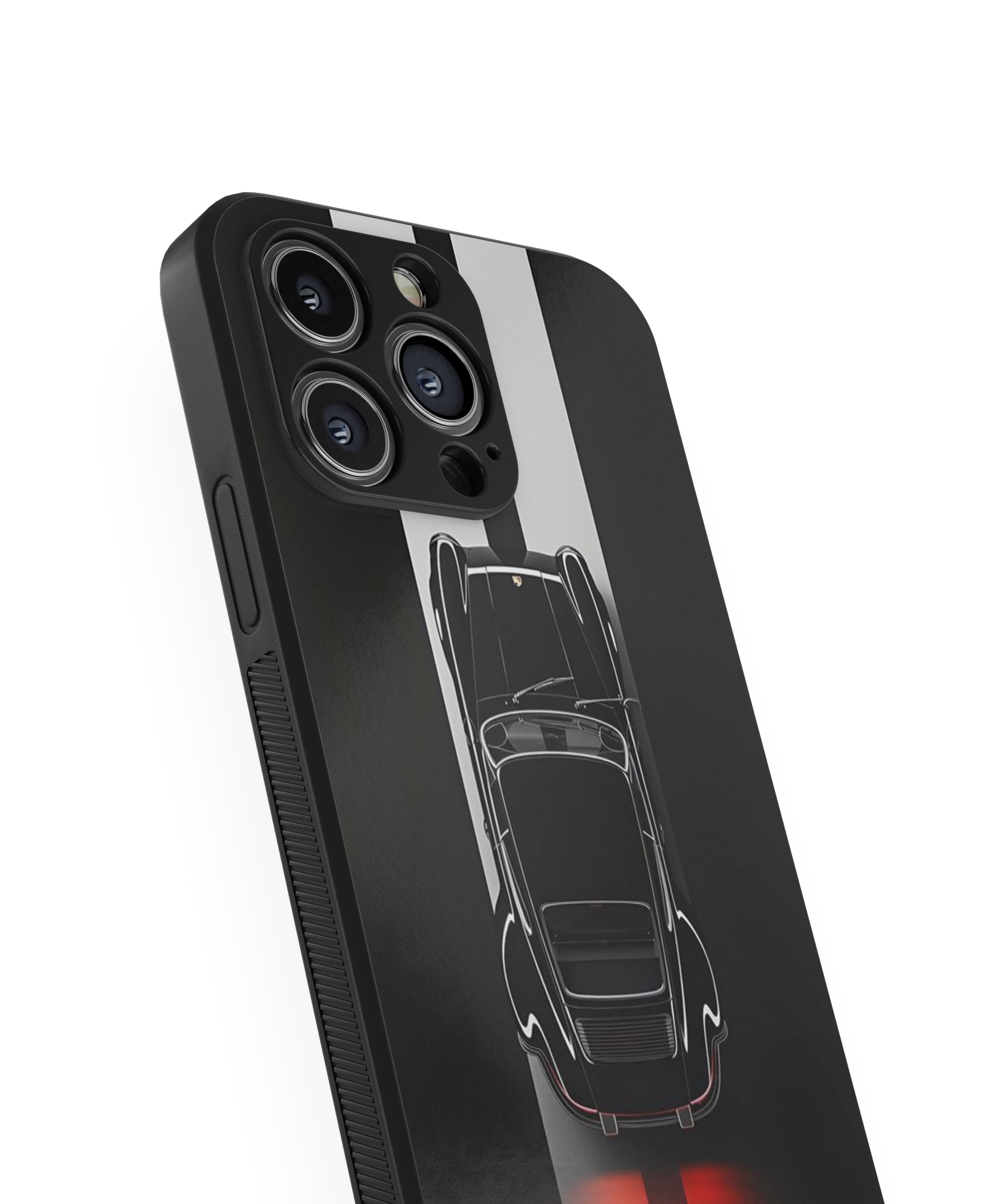 All Black Car Hybrid Metal TPU Case