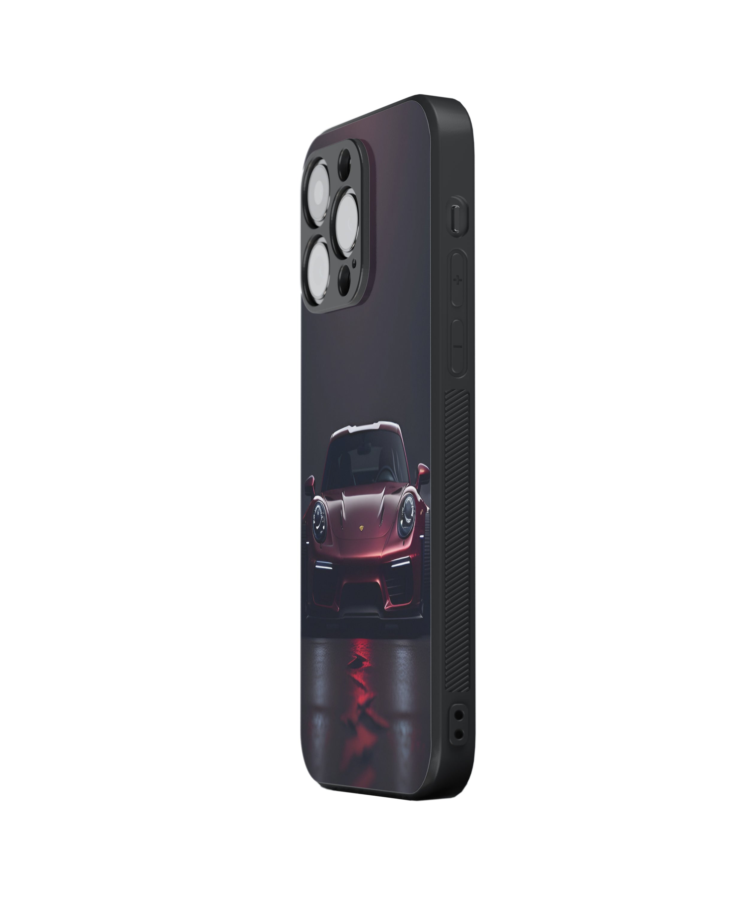 Porsche Red Hybrid Metal TPU Case