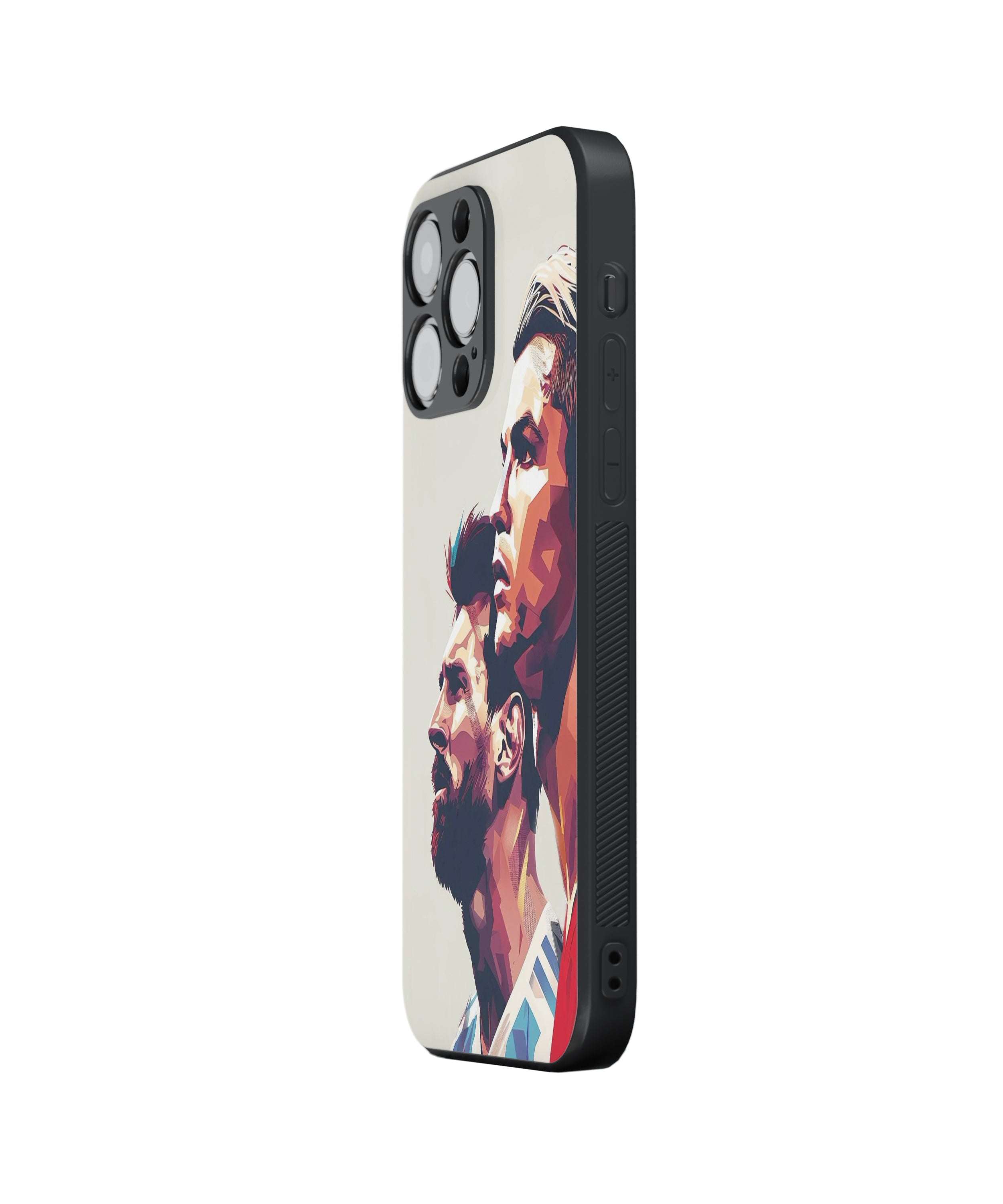 Ronaldo Messi Cartoon Hybrid Metal TPU Case