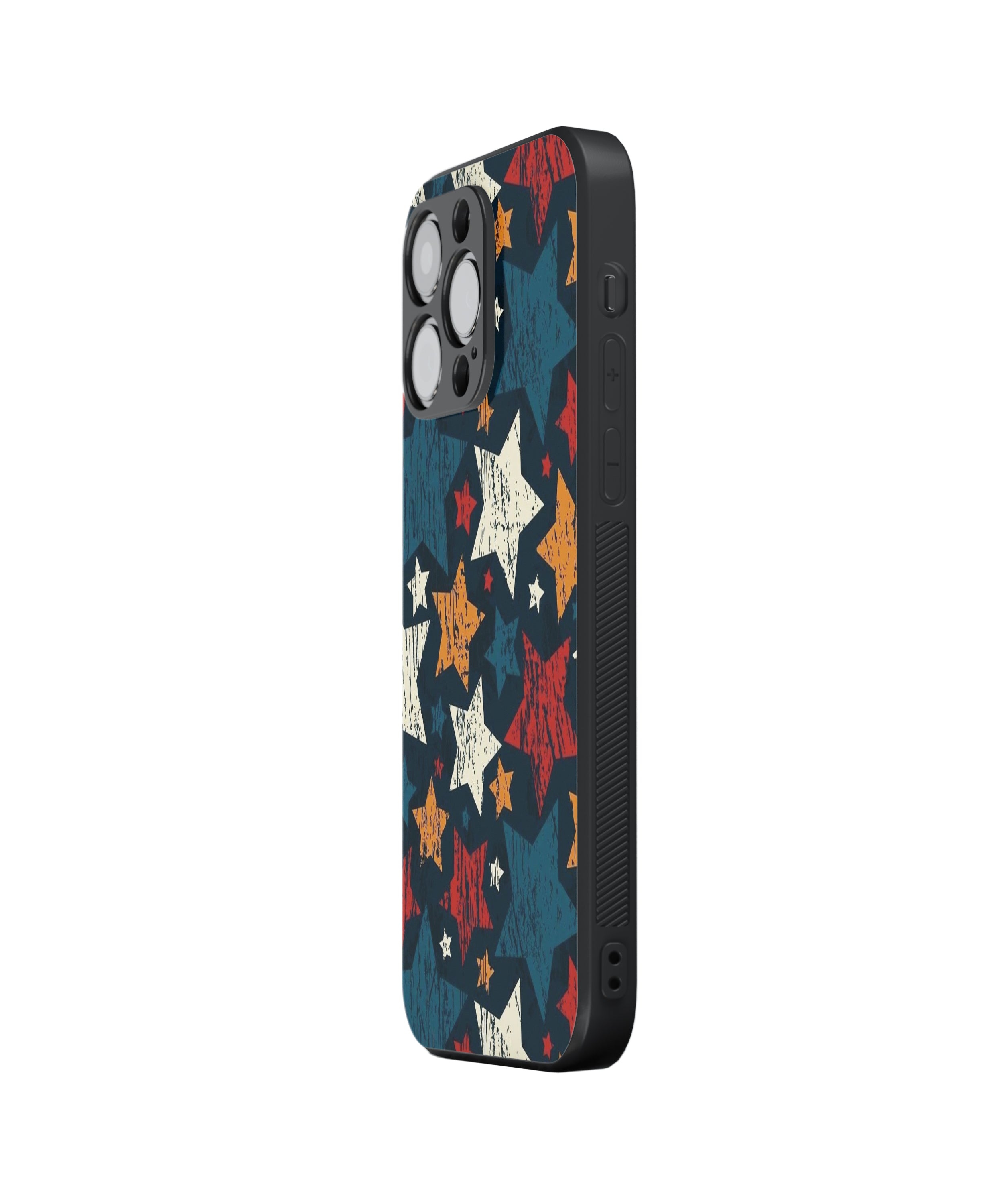 Dark Star Pattern Hybrid Metal TPU Case