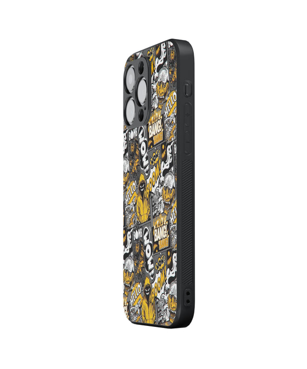 Hello Boom Bang Hybrid Metal TPU Case