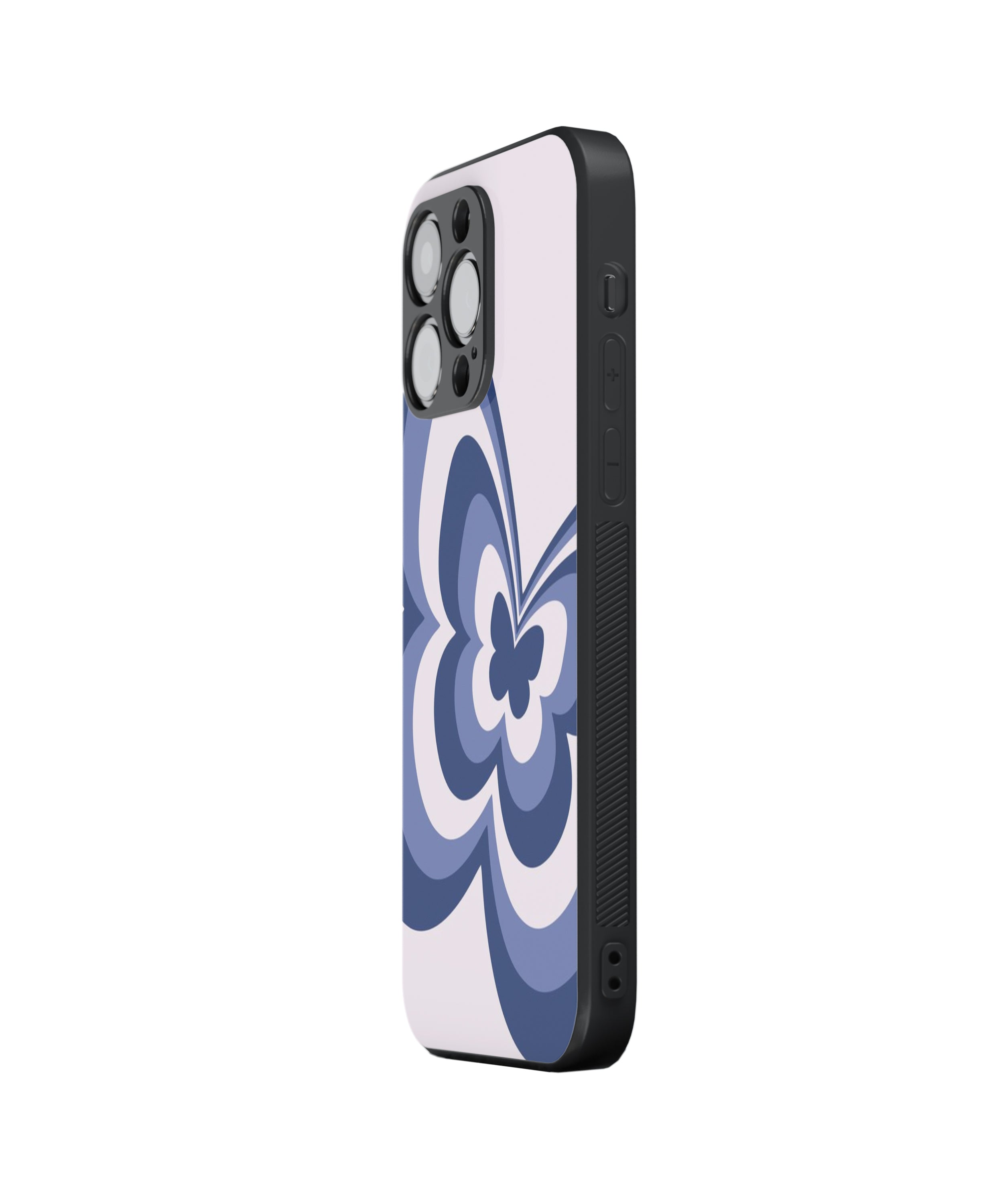 Butterfly Heart Pattern Hybrid Metal TPU Case