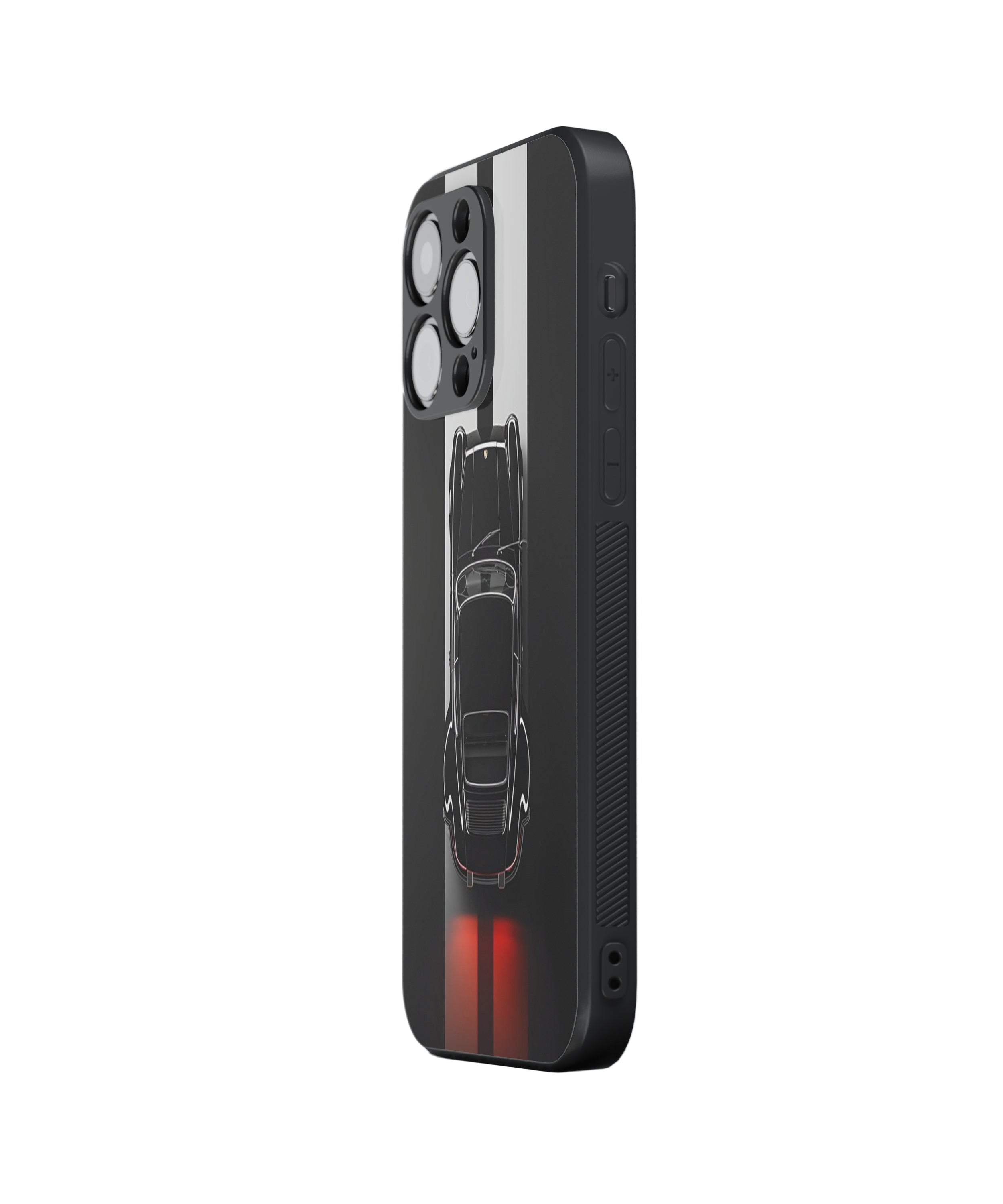 All Black Car Hybrid Metal TPU Case