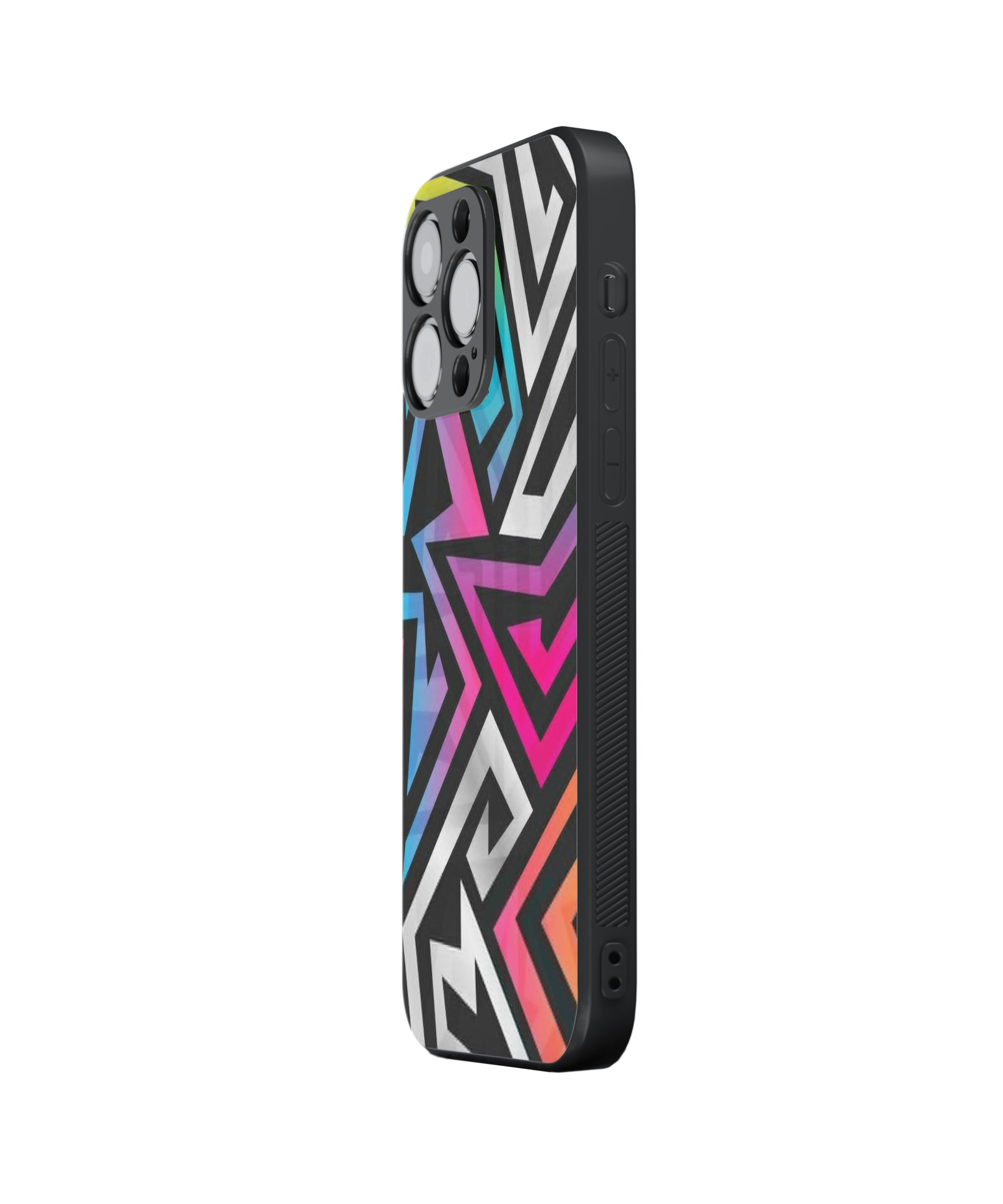 Psychedelic Colour Pattern Hybrid Metal TPU Case