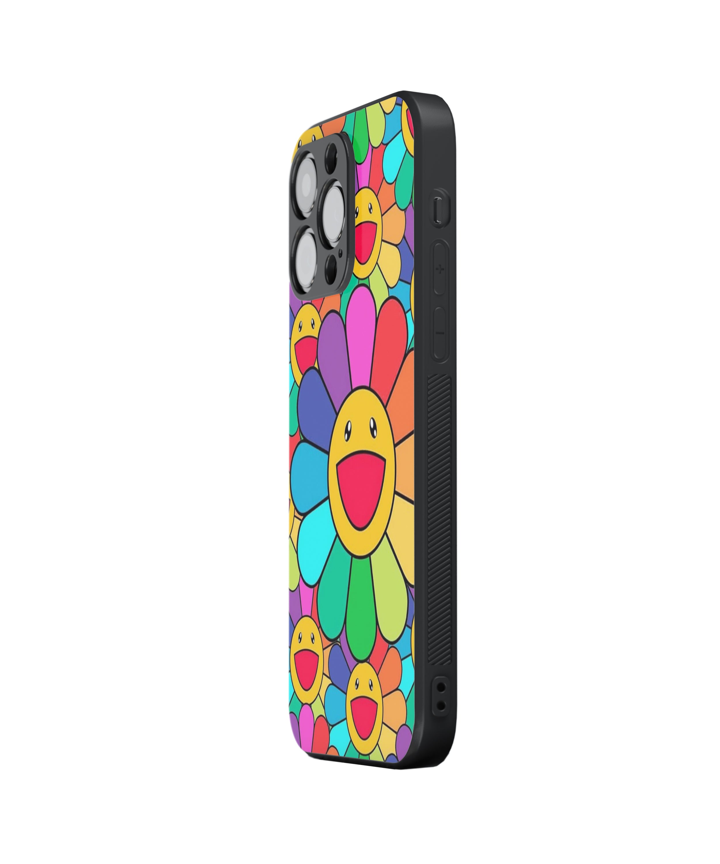 Colourful Smile Flower Hybrid Metal TPU Case