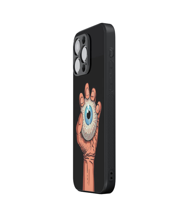 Evil Eye In Hand  Hybrid Metal TPU Case