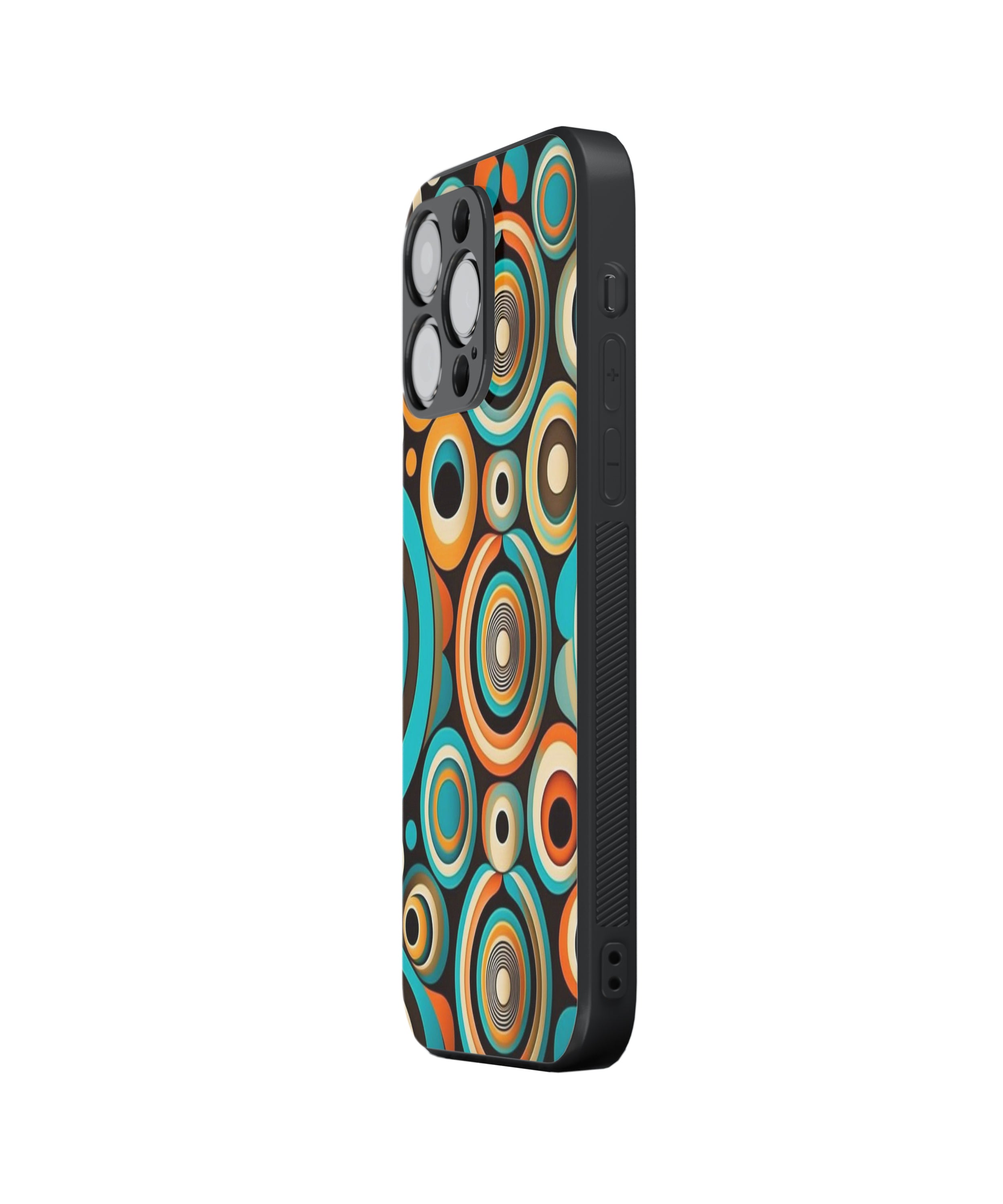 Eye Pattern Hybrid Metal TPU Case