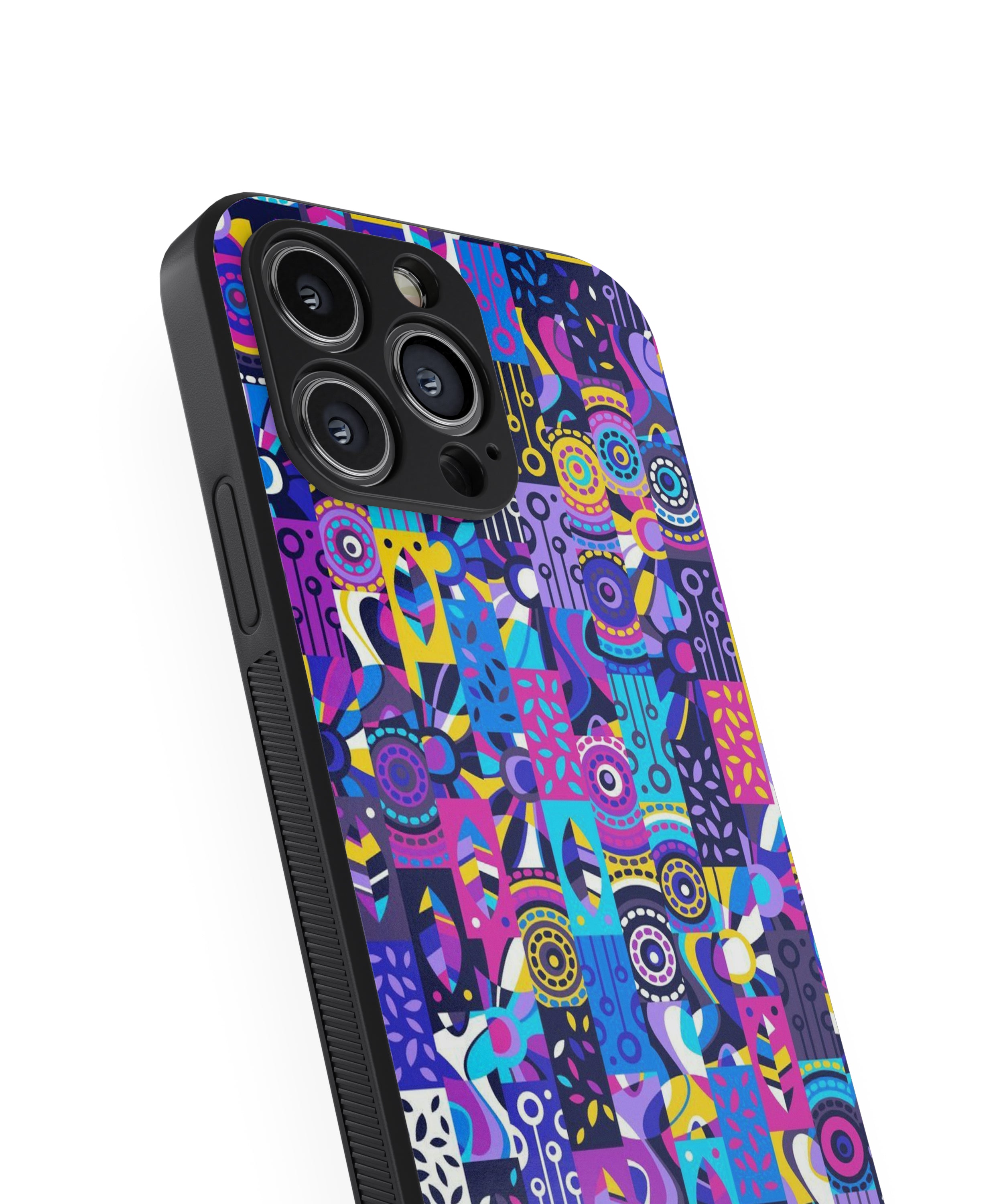 Bright & Vibrant Pattern Hybrid Metal TPU Case