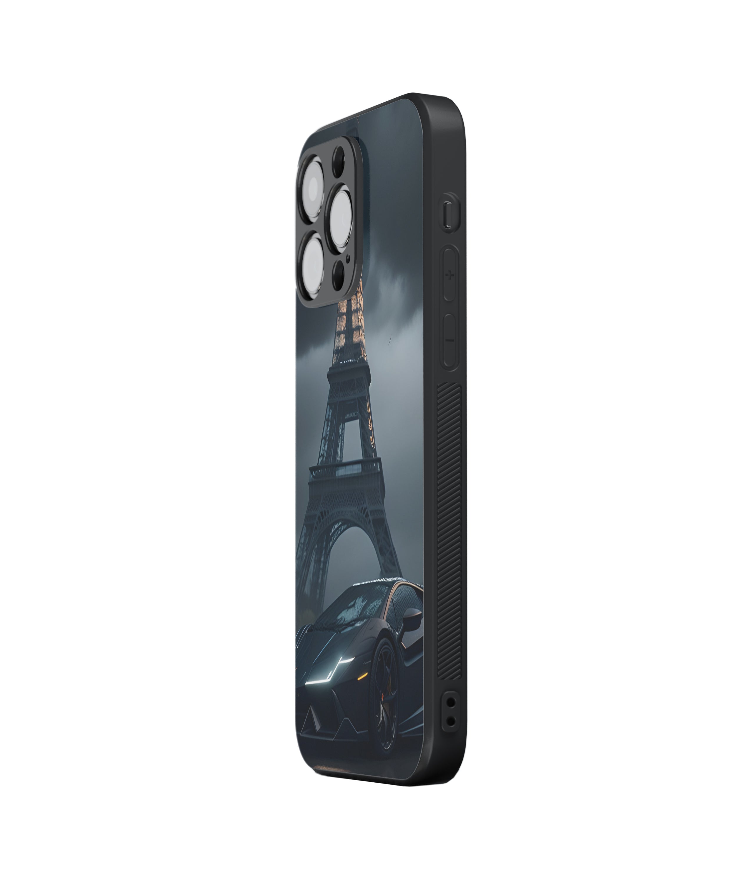 Eiffel Tower Lamborghini Hybrid Metal TPU Case