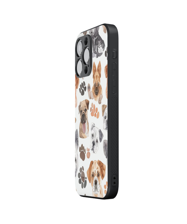 Yellow & White Dog Hybrid Metal TPU Case