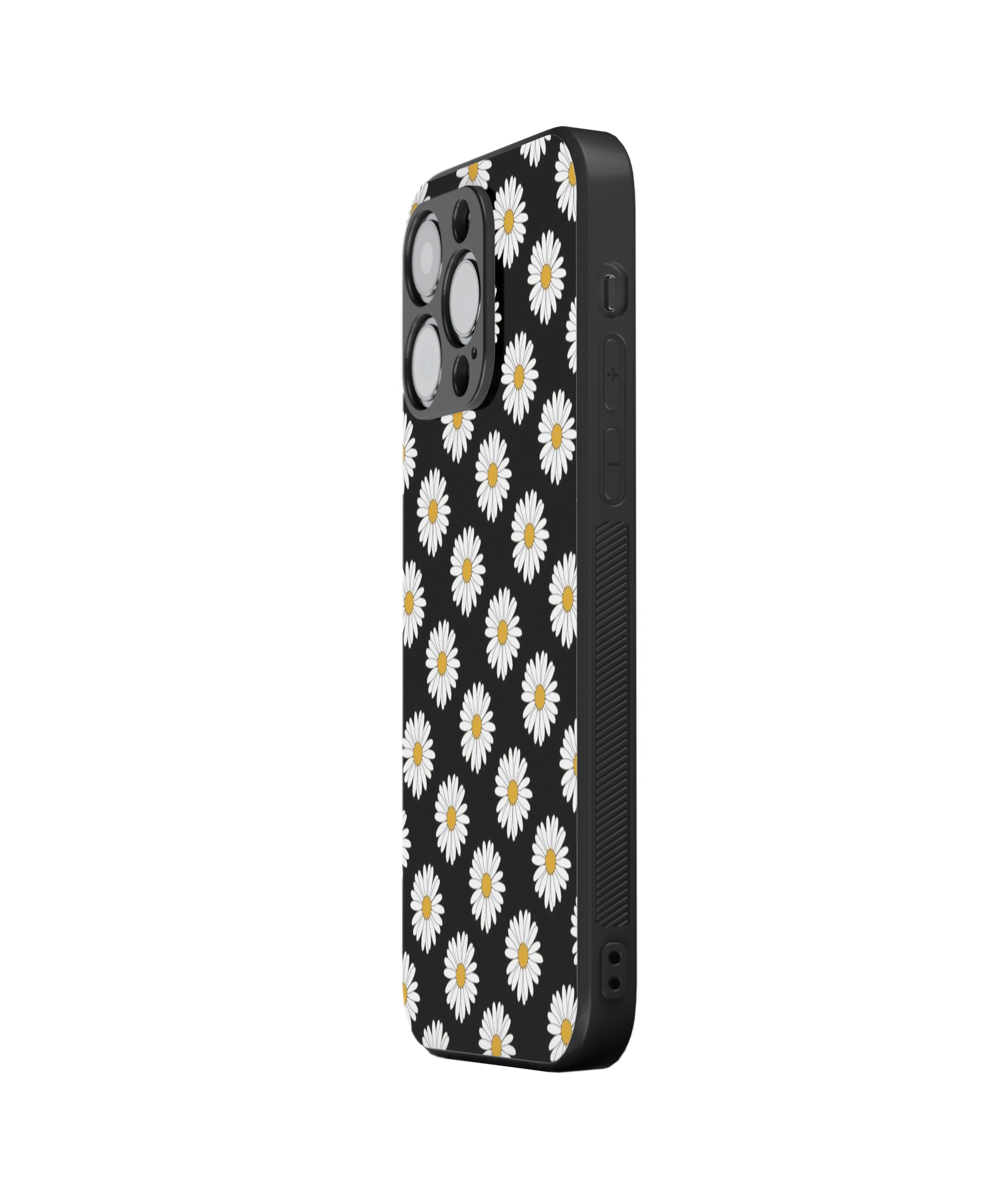 White Flower Hybrid Metal TPU Case