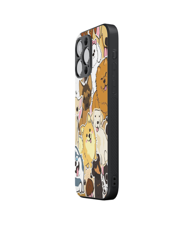 Many Types Dogs Hybrid Metal TPU Case