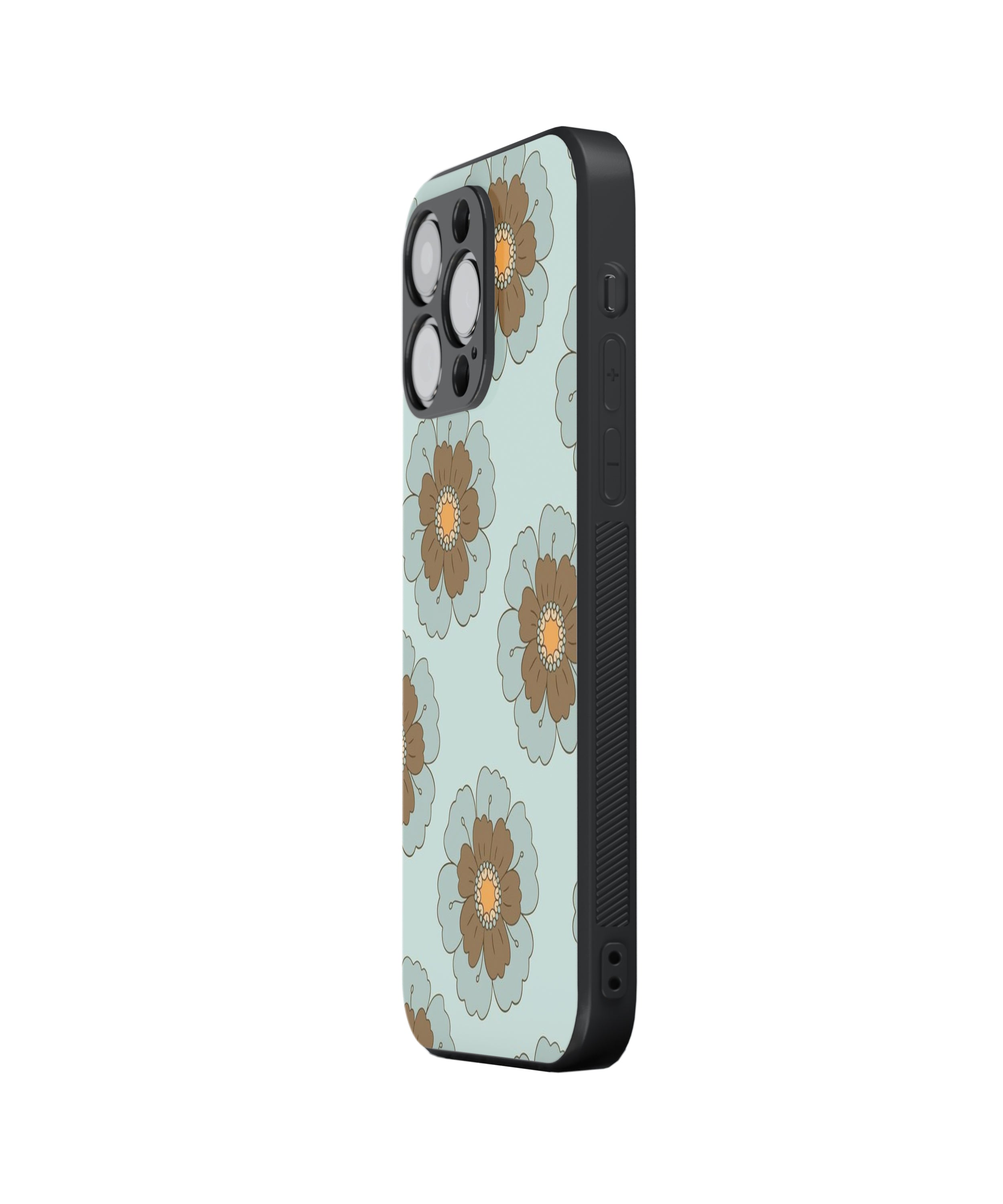 Butterfly Design Flower Hybrid Metal TPU Case